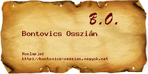 Bontovics Osszián névjegykártya